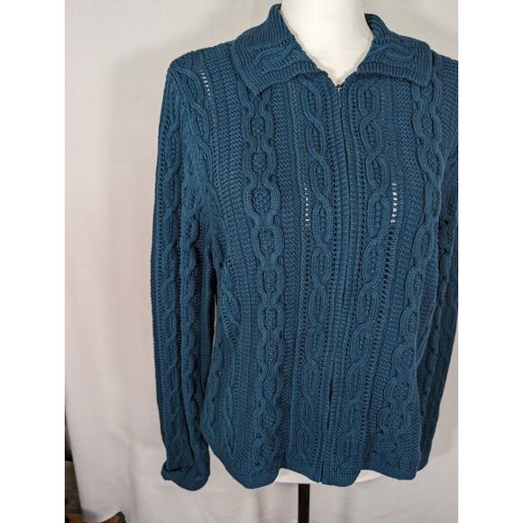 Valerie Stevens Women's Size XL Zipper Sweater/ JacketBust 45" CB 22" NWOT - Picture 6 of 8